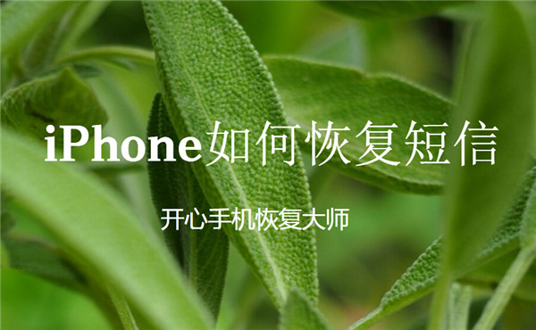 iPhone如何恢复短信